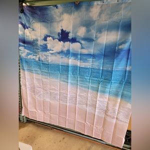 New Beach scene shower curtain
